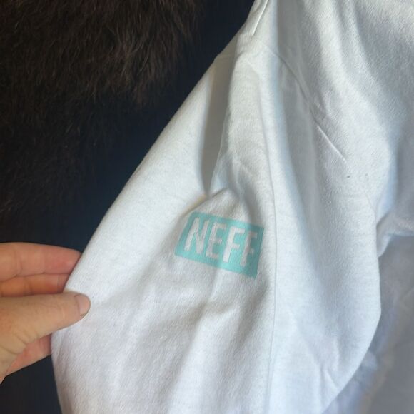 Neff White Hoodie with Disney Collaboration L (BK1) - Picture 2 of 5